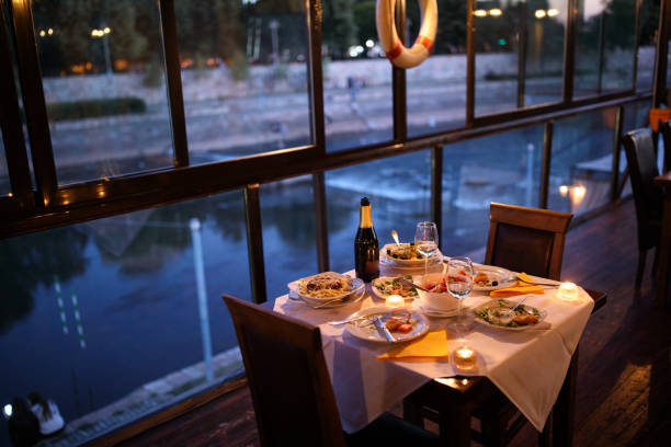 dinner table - dining table food elegance imagens e fotografias de stock