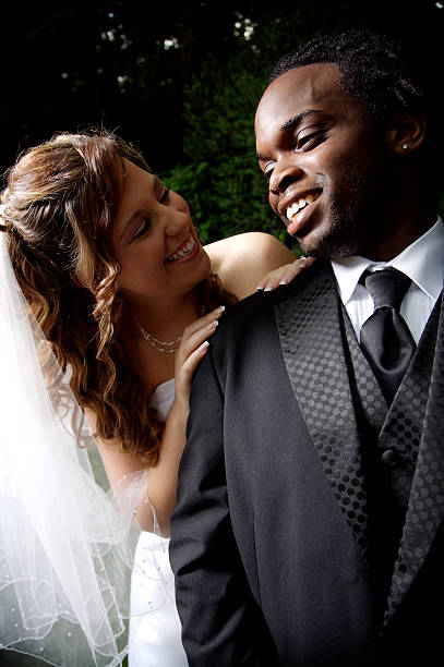 istock young couple wedding portraits 91412851