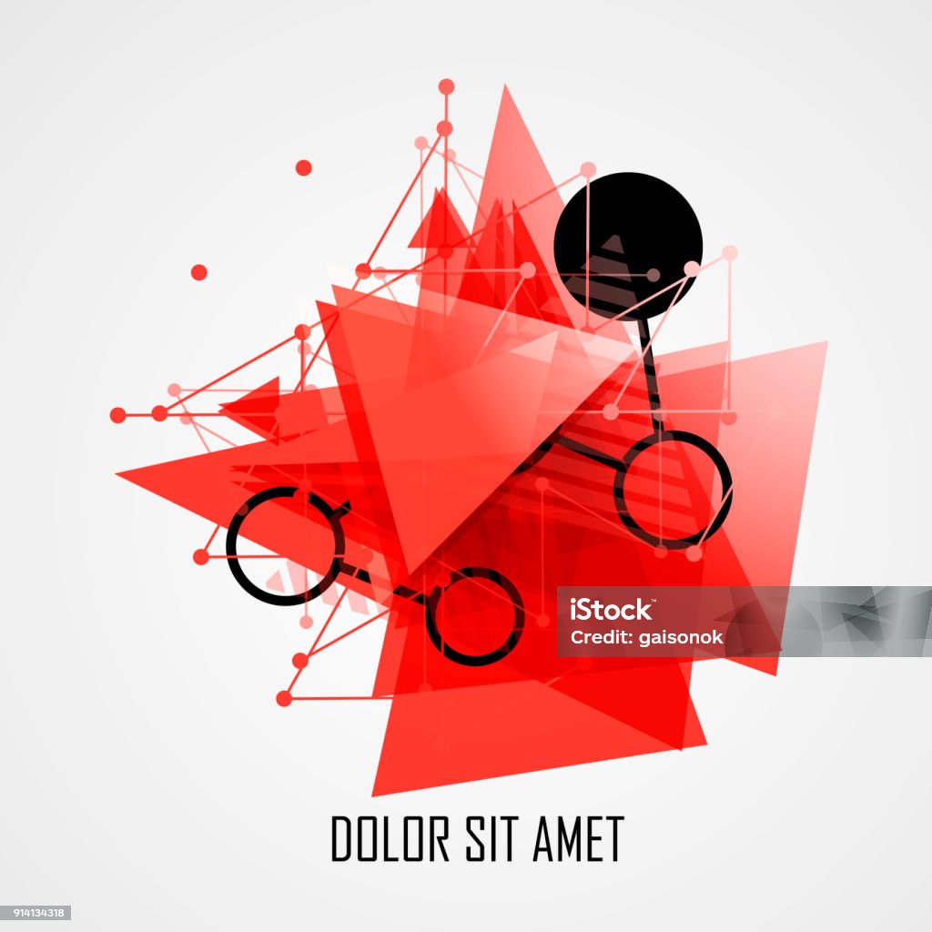 Triangle Abstract Math Modern Abstract Geometrical Triangle Design Template Stock Illustration ...