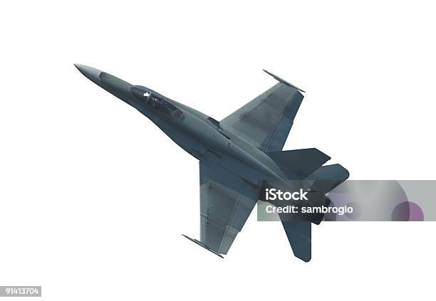 Isolated Fighter Jet Stock Photo - Download Image Now - Fighter Plane, White Background, Cut Out