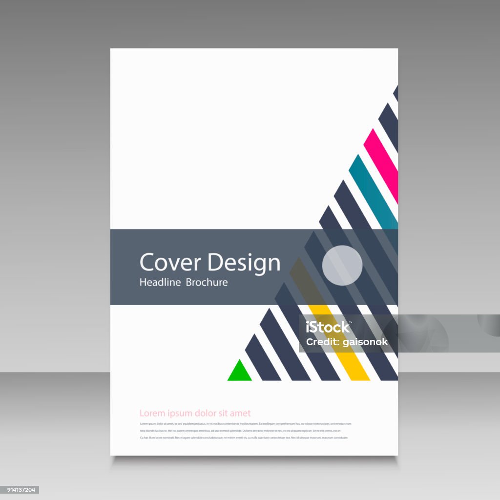 Plantilla de diseño de folleto, informe anual de Diseño de cubierta - arte vectorial de Portada de revista libre de derechos