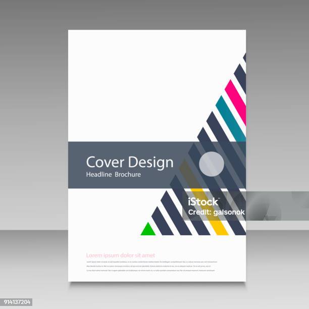 Brochure Template Layout Cover Design Annual Report Stock Illustration - Download Image Now