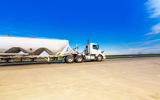 istock Semi-truck on the highway 914137580