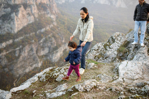 istock Happy family on mountain top 914140354