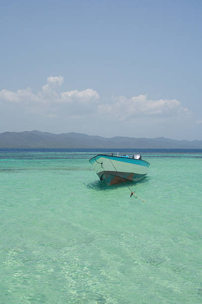 istock Boat in the Carribean sea 91414038