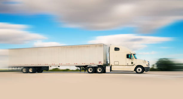 istock Semi-truck on the highway 914141034