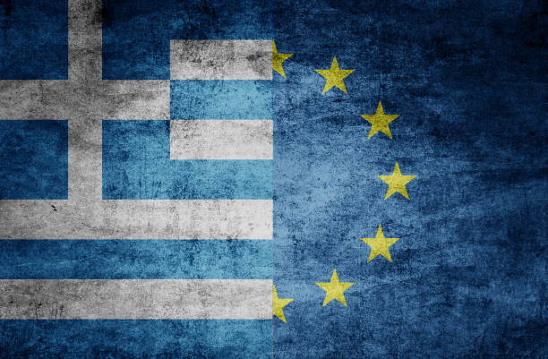 istock Euro country relations. Flags on textured background 914142228