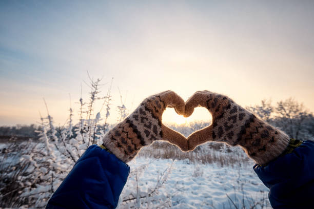 istock Walk through the winter forest with a backpack and tent. 914142674