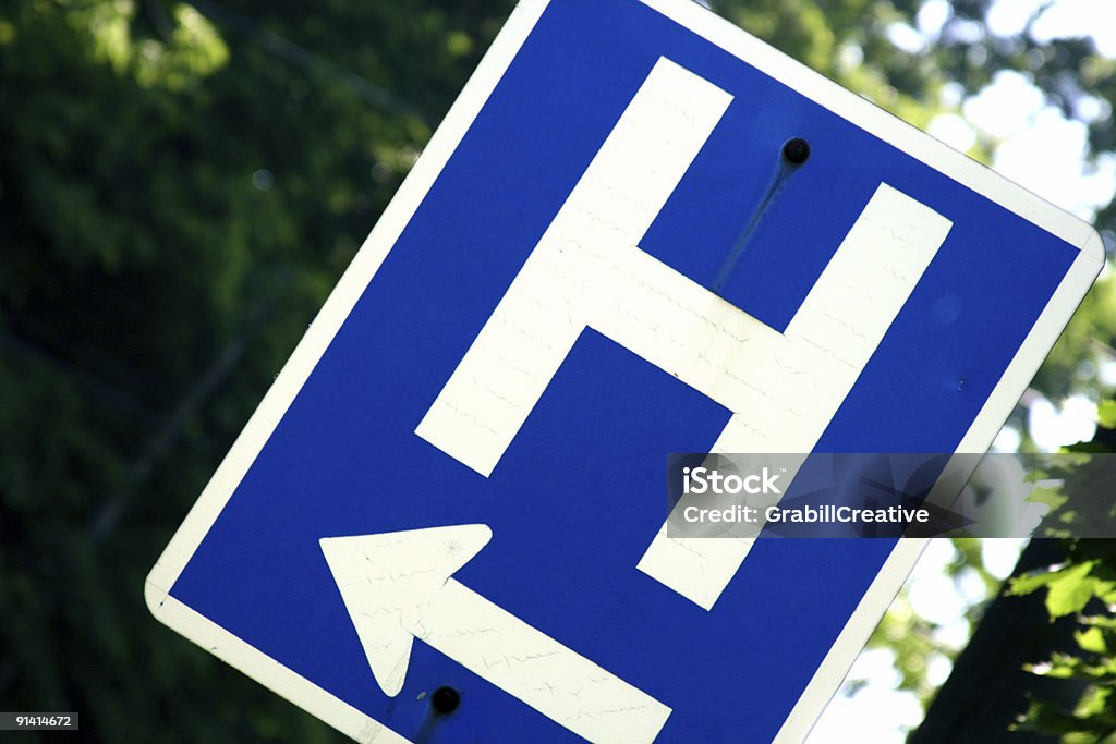 Arrow to the Hospital  Letter H Stock Photo
