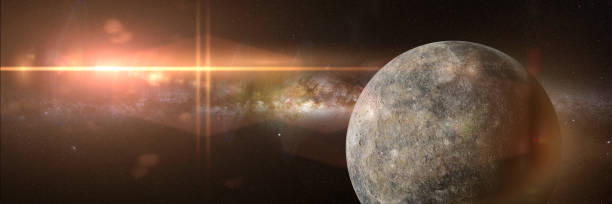 istock planet Mercury, the galaxy and the Sun (3d science fiction illustration, elements of this image are furnished by NASA) 914148728