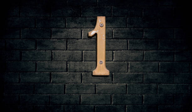 istock Old house number sign on wall 914158968
