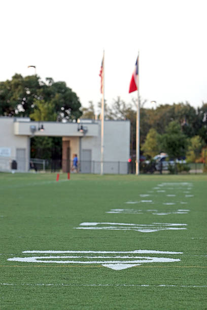 istock Football Field and Flags 91415984