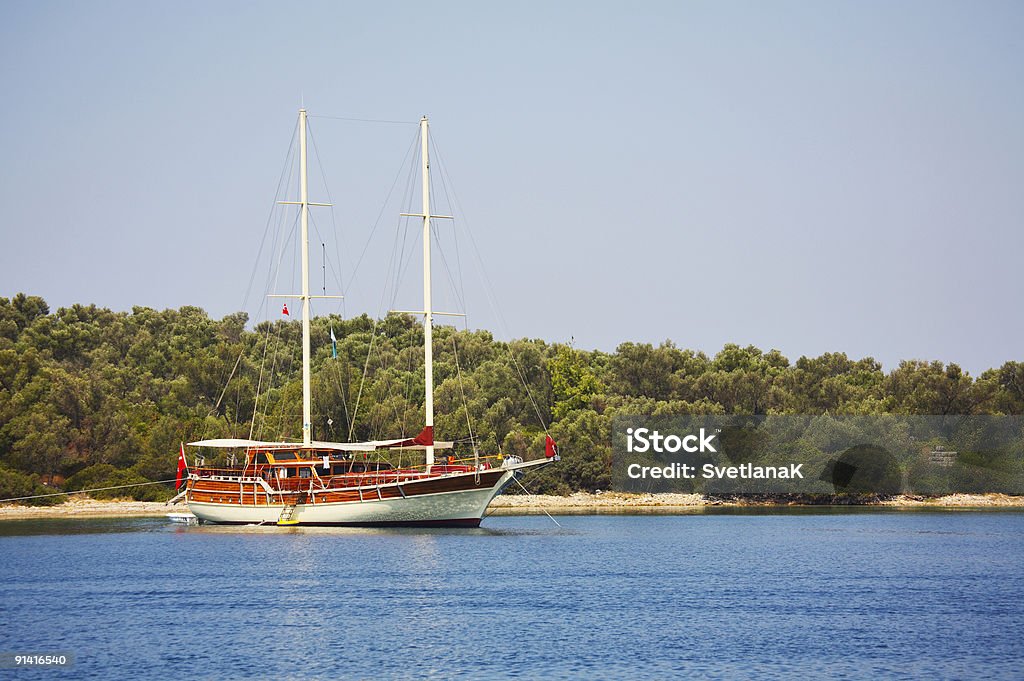Tourist yacht  Aegean Islands Stock Photo
