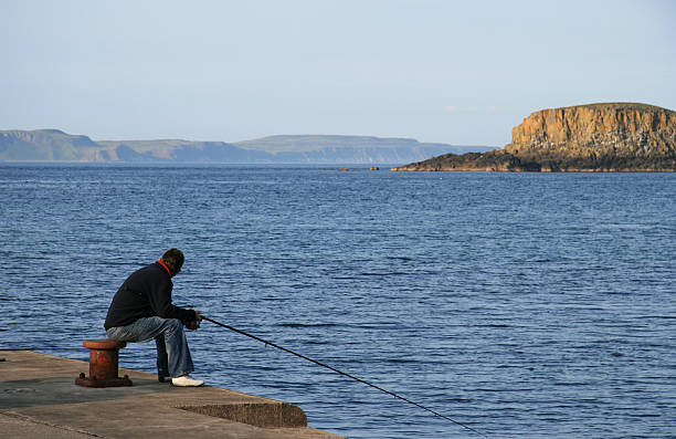 istock Man goes fishing 91416905