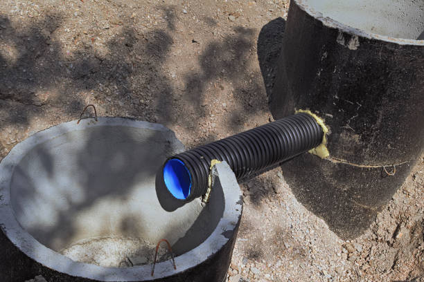 istock Concrete rings for a storm water drain system 914172456