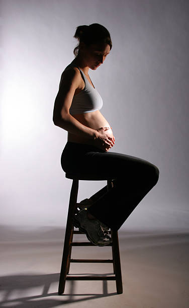 Pregnant 9 stock photo