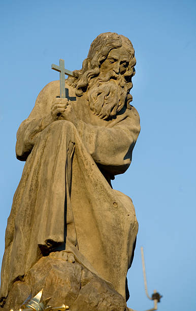 istock Statue on Charles Bridge, Prague, Czech Republic 91419251
