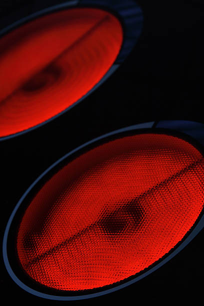 istock Stove, radiating red heat. 91419755