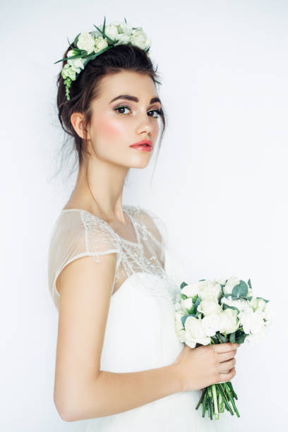 istock Studio shot of young beautiful bride 914209238