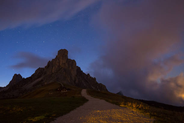 istock Night sky with stars at mountains 914209642