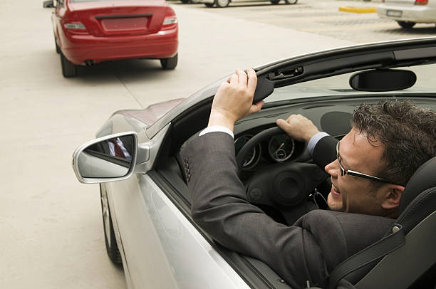 istock Man driving in the convertible 91421732