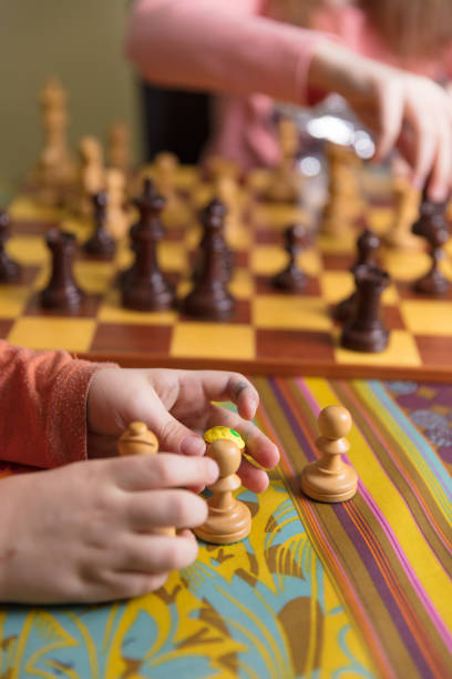 istock Brother and sister playing chess 914245202