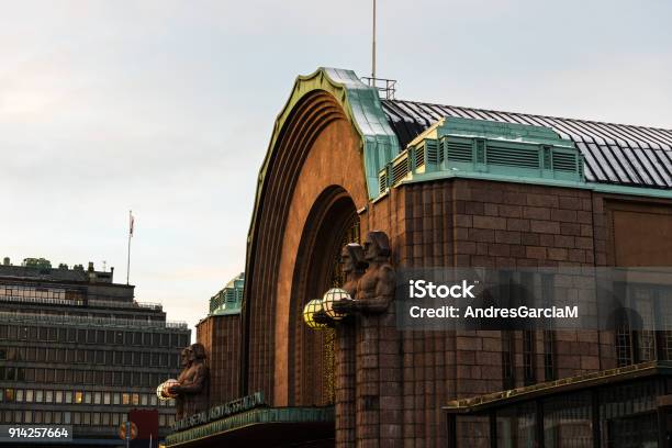 Helsinki Central Railway Station Stock Photo - Download Image Now - Helsinki, Station, Architecture