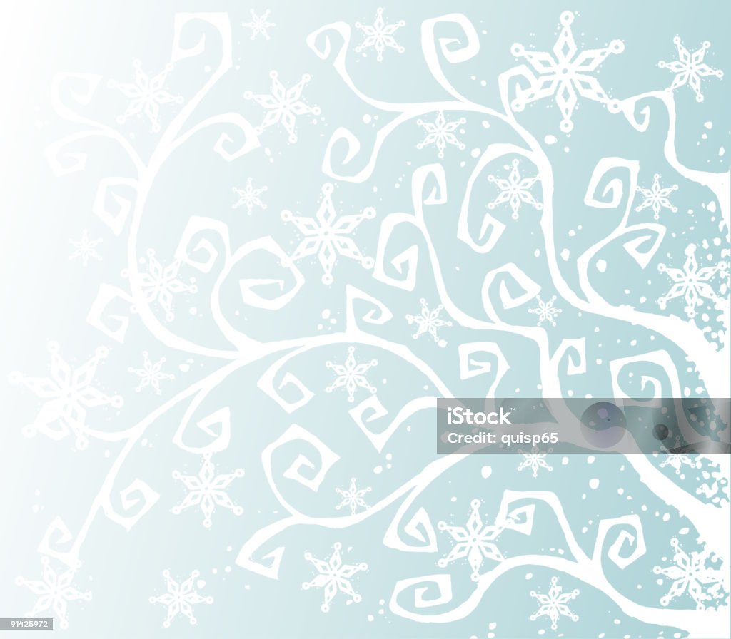 Sfondo di neve inverno - Illustrazione stock royalty-free di Albero