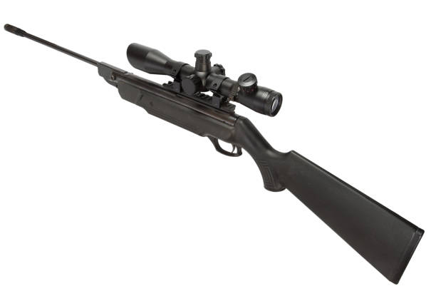 istock pneumatic air rifle with scope sight isolated on white background 914260574