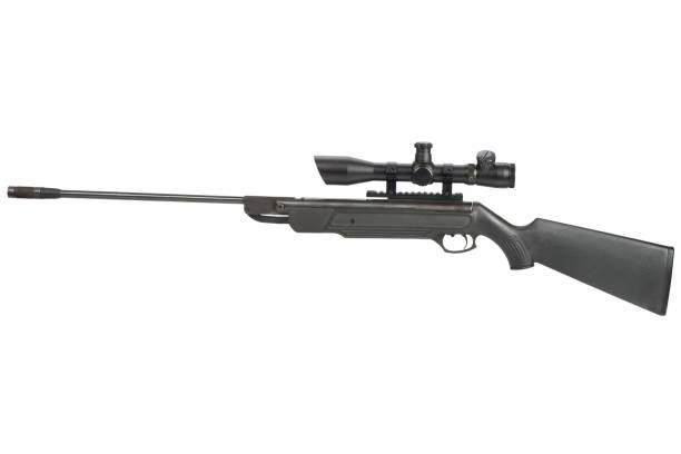 istock pneumatic air rifle with scope sight isolated on white background 914260724