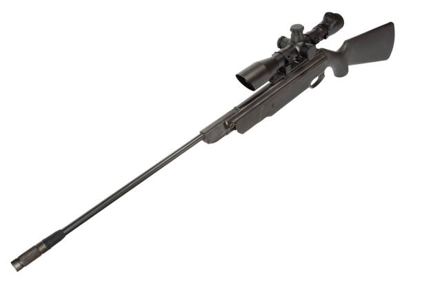 istock pneumatic air rifle with scope sight isolated on white background 914261332