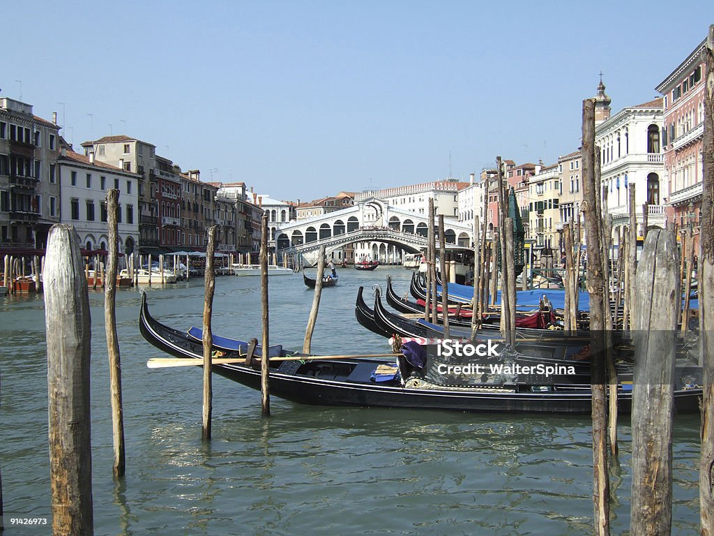 Venecia, Italia y el puente de Rialto - Foto de stock de Azul libre de derechos