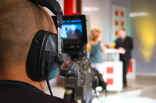 istock Cameraman in TV studio 91427153