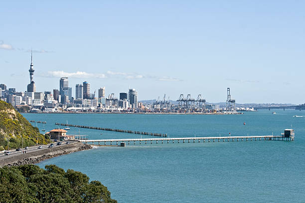 istock Auckland City & Container Wharf 91427555