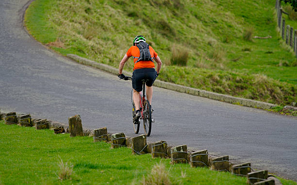 Bicycle man stock photo