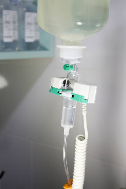 istock Plastic bottle of serum in surgical operation 914287420
