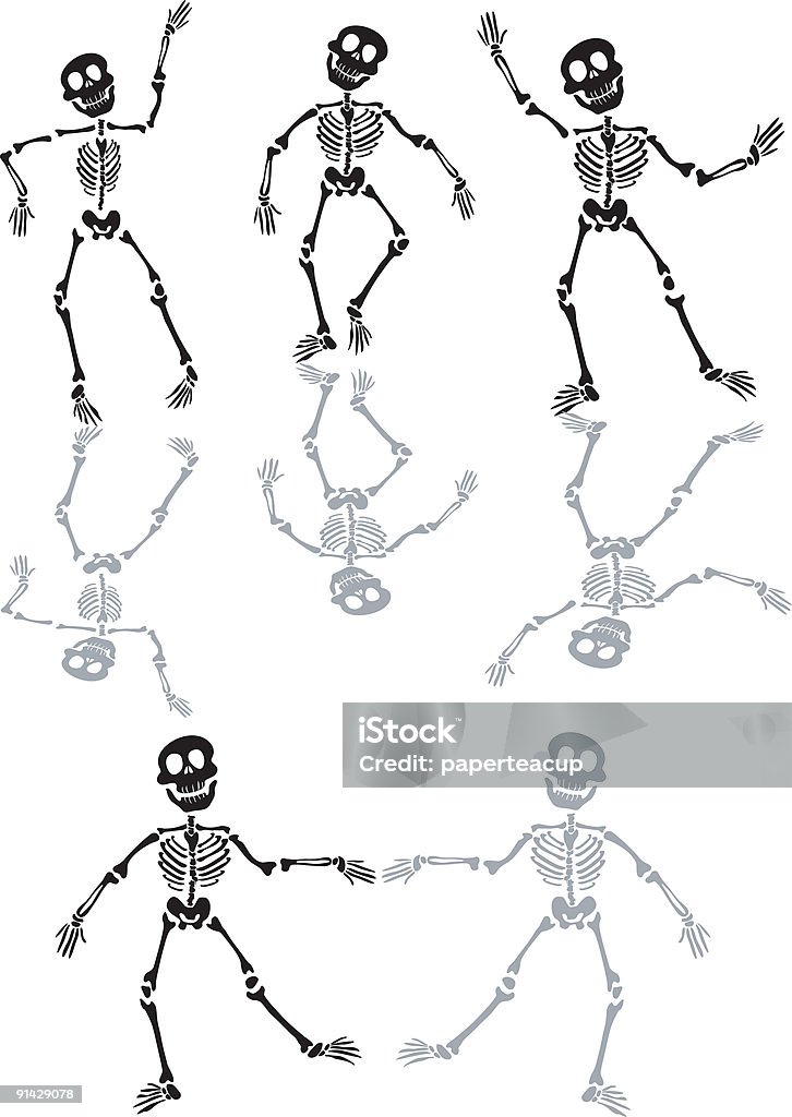 Halloween Skeleton - Illustrazione stock royalty-free di Anatomia umana