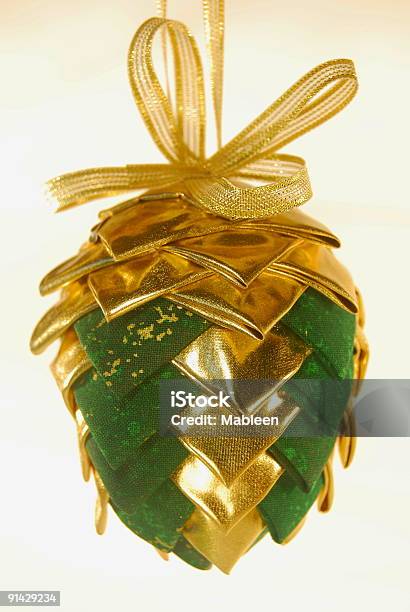 Christmas Cone Decoration Handmade Out Of Fabric Stock Photo - Download Image Now - Celebration, Christmas, Christmas Decoration