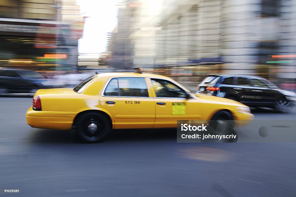 Táxi amarelo. - Foto de stock de Amarelo royalty-free