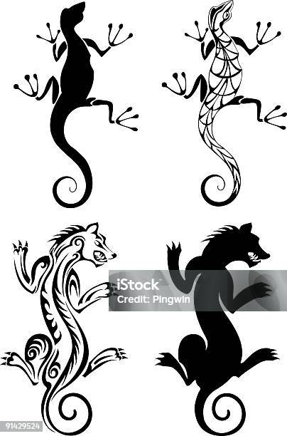 Tattoo Collection I Stock Illustration - Download Image Now - Animal, Black And White, Black Color