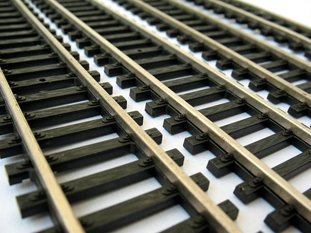 railroad track stock photo