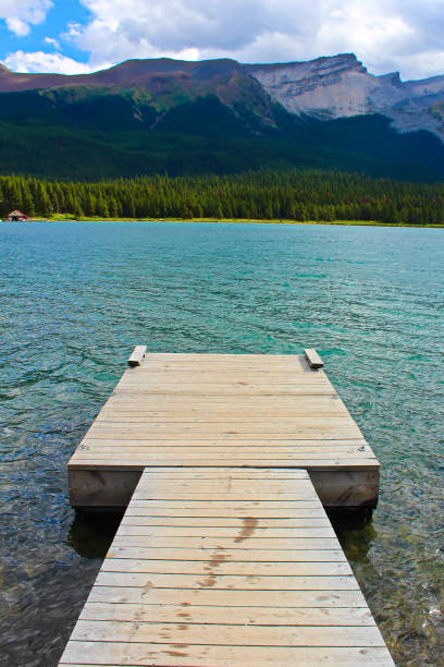 istock A dock beside a rocky mountain lake 914300324