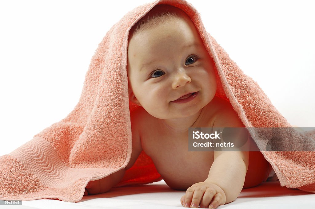 Bebê após o banho#19 - Foto de stock de Banheira royalty-free
