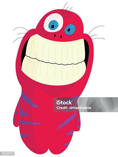 Vetores de Muito Feliz Mini Monster e mais imagens de Assustador - Assustador, Demônio - Personagem fictício, Dente Humano