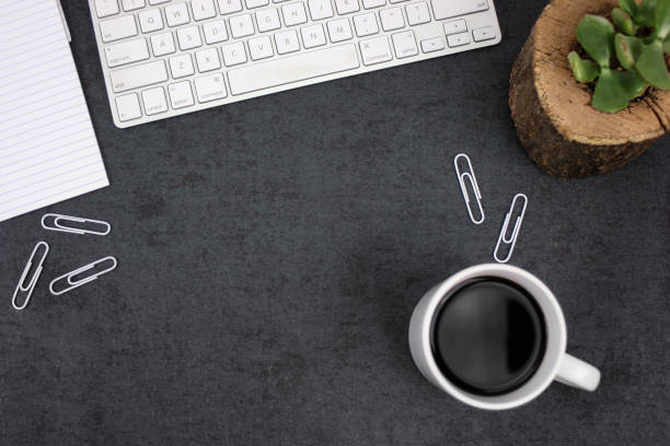 istock Business Desk with Dark Background 914320780