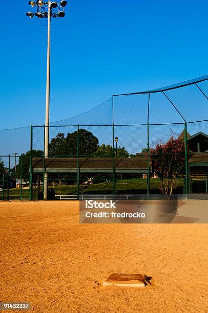 Baseball Field At A Baseball Game Stock Photo - Download Image Now - Baseball - Ball, Baseball - Sport, Softball - Sport