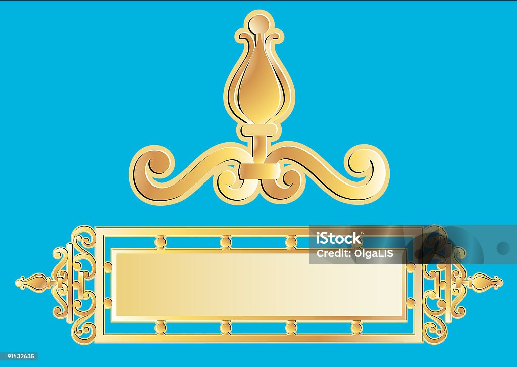 Ouro vector painel - Royalty-free Arte Ilustração de stock