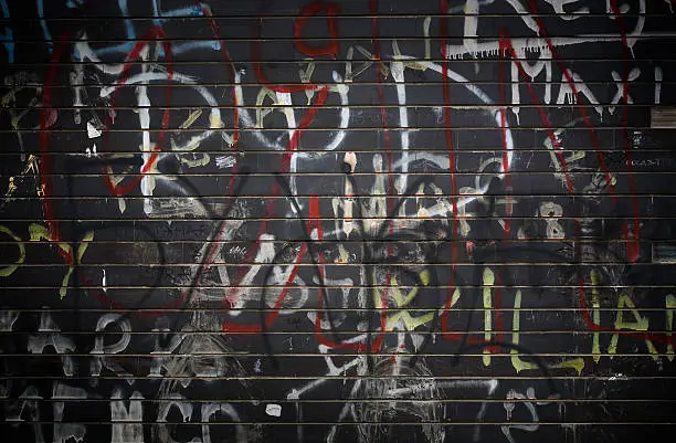 Photo of Black Graffiti Wall