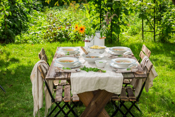 istock Fresh and tasty broth served on a sunny day 914327844