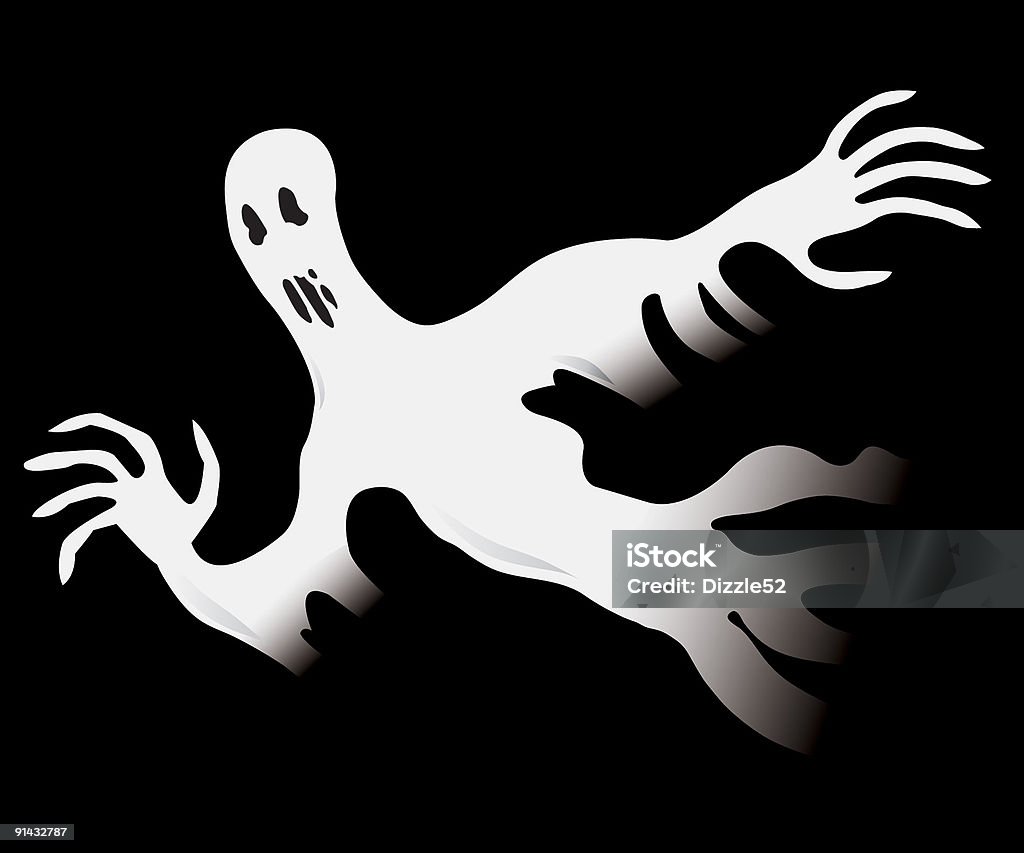 Escalofriante Halloween fantasma - Ilustración de stock de Fantasma libre de derechos